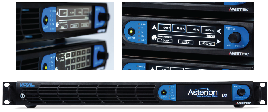California Instruments - Asterion AC Series - 1U / 2U / 4U / 14U High Performance Programmable AC / DC Power Sources