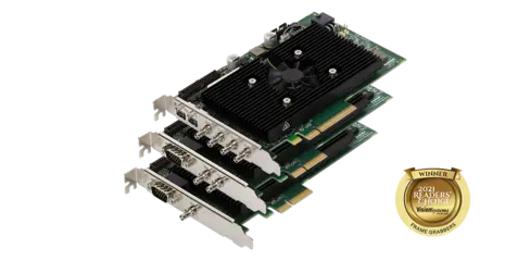 Matrox Imaging - Rapixo CXP Single- to quad-input CoaXPress 2.0 frame grabbers with optional data forwarding and FPGA-based image processing offload