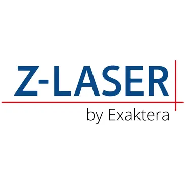 Z-laser logo (blue text with a white background) by Exaktera